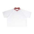 Contrast Lapel Collar Boxy T-Shirt