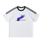 Contrast Tape Crewneck Cotton T-Shirt