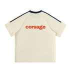 Contrast Tape Crewneck Cotton T-Shirt