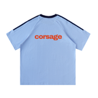 Contrast Tape Crewneck Cotton T-Shirt